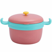 1Conjunto Tigela Isolante Para Bebê Vermelha PP E Aço