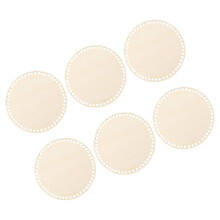 6Ud Bases Redondas Para Ganchillo De Madera Beige Para Bolsos DIY