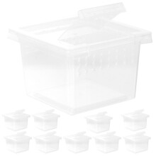 10Szt Wielofunkcyjne Plastikowe Pudełka Karmnik Dla Gadów I Ślimaków