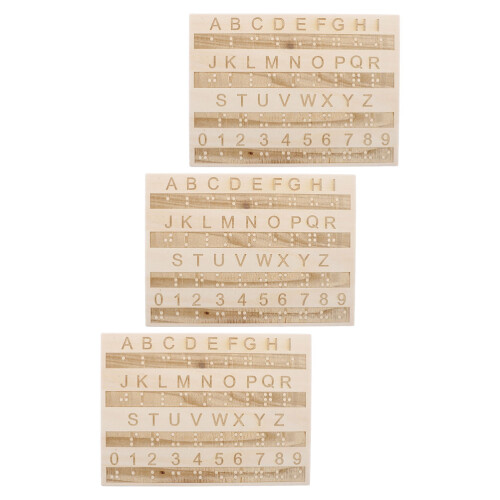 3Pièces Kit Lettre Braille Portable Pour Aux Aveugles