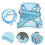 1Conjunto Peitoral Azul Para Cães Com Durável E Refletiva 6