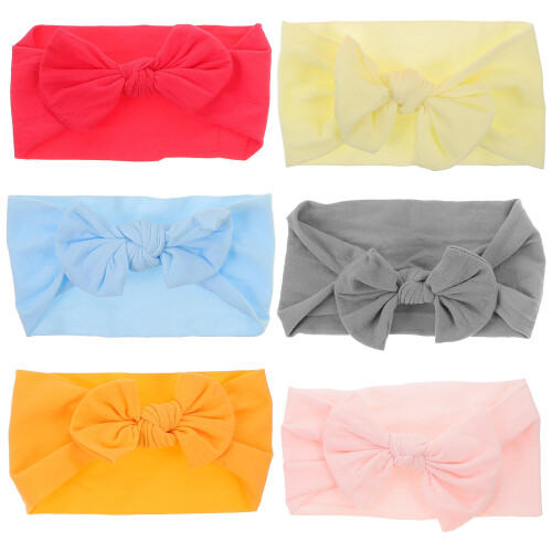 6Ud Diademas Bebé Niña Nylon Decorativos Multicolor 1