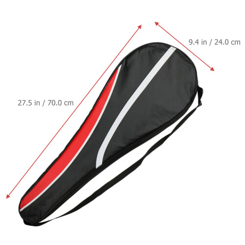 2Pcs Multi-Function Black Oxford Cloth Badminton Racket Organizer Bag 1