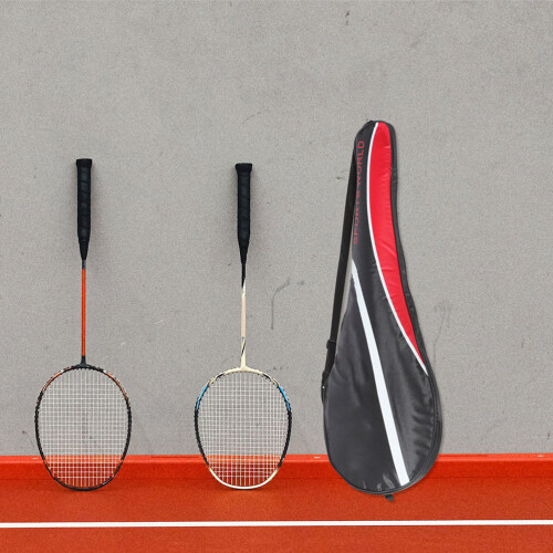 2Pcs Multi-Function Black Oxford Cloth Badminton Racket Organizer Bag 2