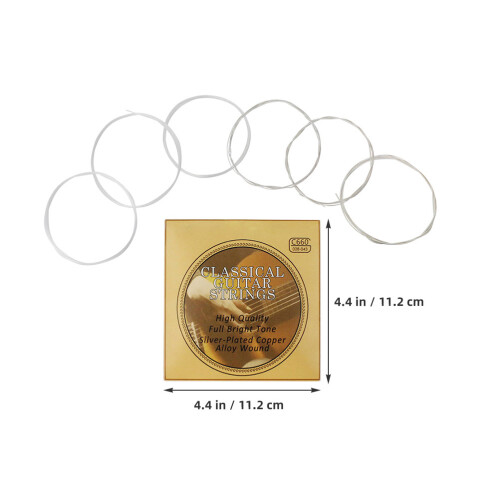 6Pz Corde Chitarra in Rame Argento, Per Acustica E 2