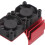 Dissipatore Raffreddamento Alluminio Rosso Con Ventole Doppie Rc 8