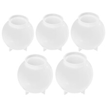 5Stk DIY Silikon Kugelgussform Weiß Vielseitig