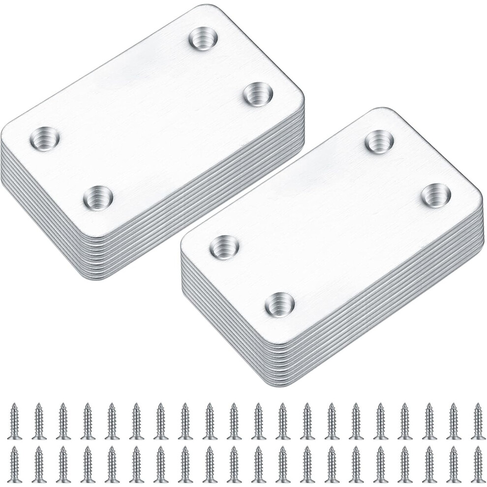 Mending Plates For Furniture Reinforcement, Metal Flat Straight Brace Bracket Fixing Corner Brace For Wood Joints And Cabinet Assembly, Durable Stainl 9436597637991