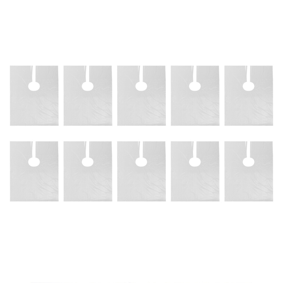 Iplusmile White 50Pcs Disposable Plastic Hairdressing Gown Waterproof Shawl