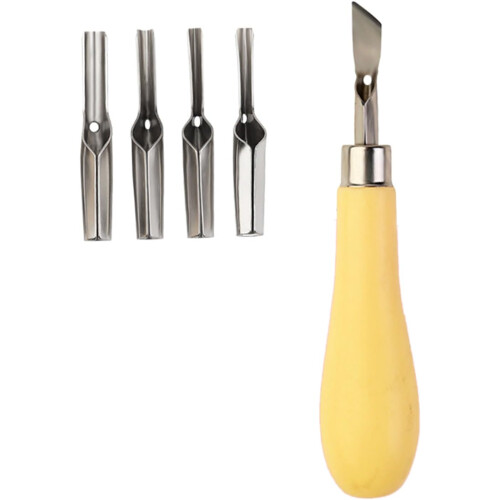 Lino Cutting Tool with Interchangeable Head, Lino Cutting Tool Kits, Linoleum Cutter for Printing Graphics, Engraving Setting 1