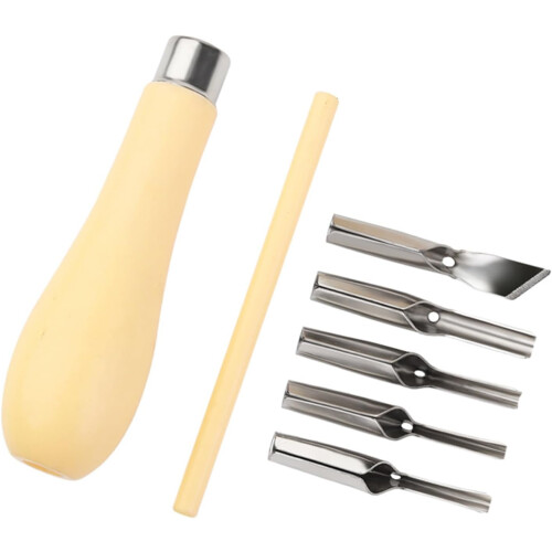 Lino Cutting Tool with Interchangeable Head, Lino Cutting Tool Kits, Linoleum Cutter for Printing Graphics, Engraving Setting 2