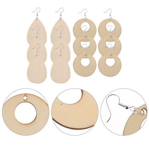 300Pz Set Pendenti in Legno Da Decorare Per E Regali 2