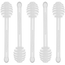 5Stk Transparenter Honigstab Kunststoff – Ideal Für Honig Und Getränke