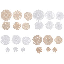 24Ud Apliques De Crochet Multicolor Para Broches, Diademas Y
