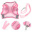 1Conjunto Arnês E Rosa Para Cães Com Material Durável 4