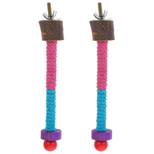 2Ud Posadero Para Madera Natural Con Cuerda 2