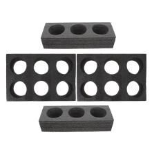 4Pièces Porte- Pratique Noir En Mousse Pour