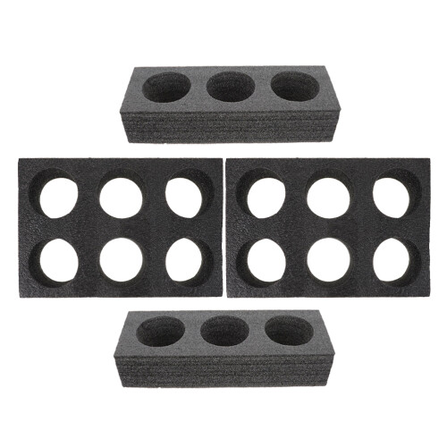 4Pièces Porte- Pratique Noir En Mousse Pour