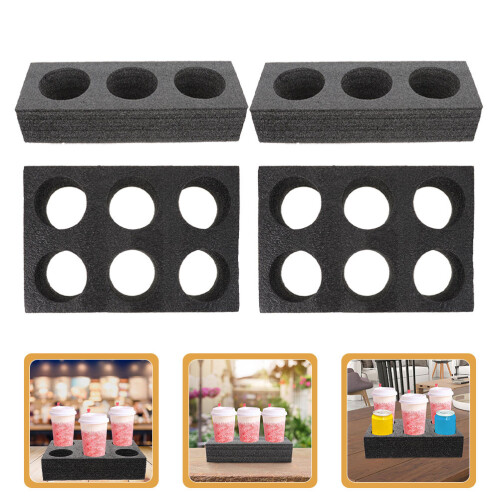 4Pièces Porte- Pratique Noir En Mousse Pour 2