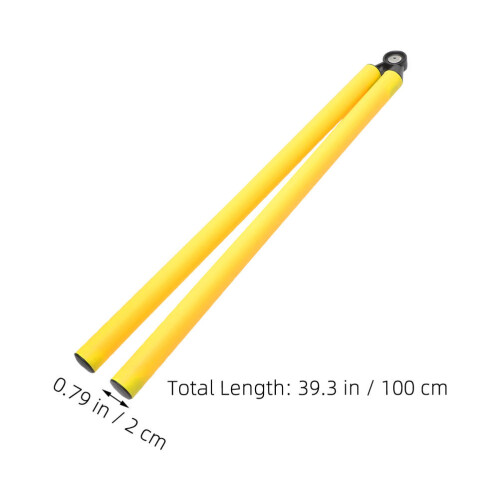 3Pcs Versatile Yellow Sport Training Poles Foldable Agility Rods 2