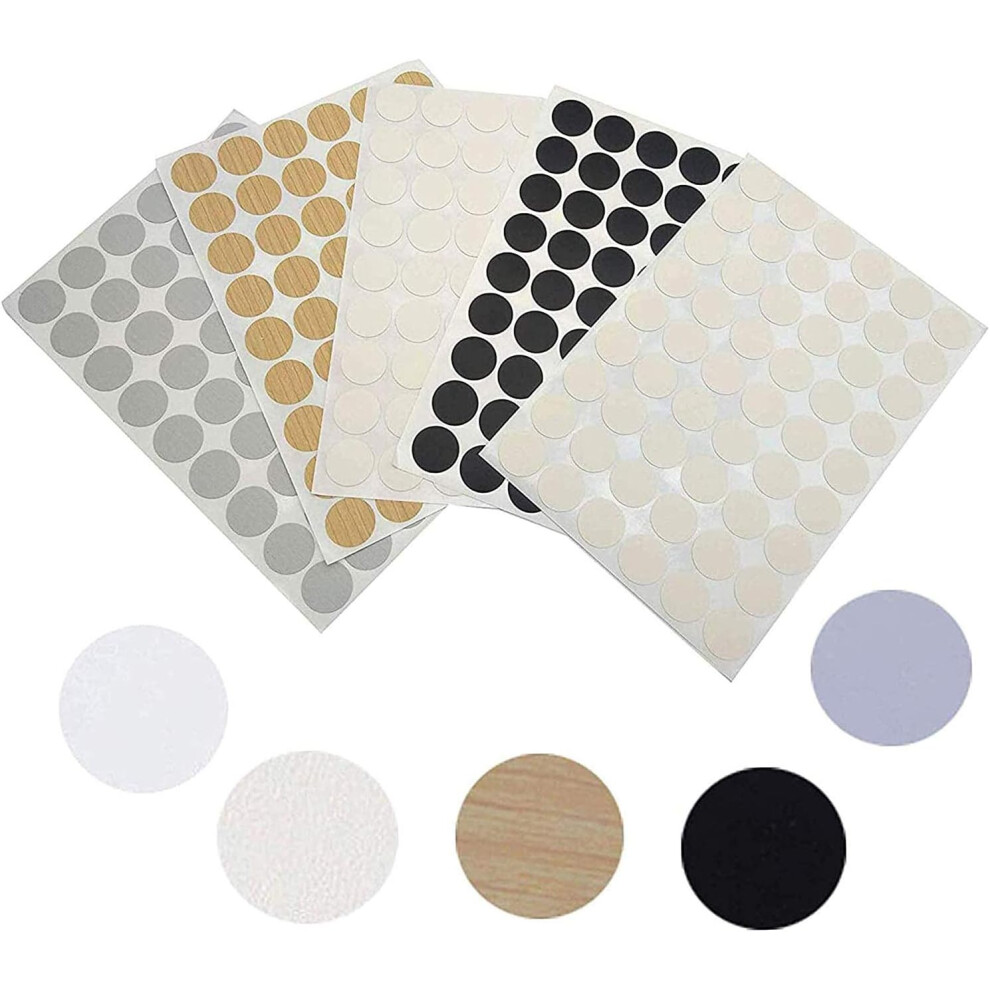 Self Adhesive Screw Hole Covers For Furniture Repair, Wood Textured Screw Covers Caps To Hide Unsightly Holes, Waterproof Dustproof Pvc Material Fast 9436597637854