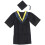 1Ensemble Tenue De Graduation Robe Chapeau Écharpe Tassel 1