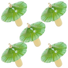 5Stk Resin Charms Grün Ideal Für Schmuckherstellung