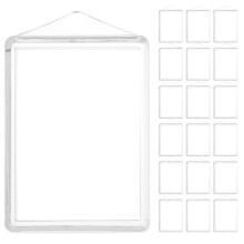 6Stk Transparente Offene Leerrahmen Anhänger Kunststoff DIY Schmuck