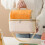Isolé Déjeuner Orange Portable Pour Bureau Plein Air 10