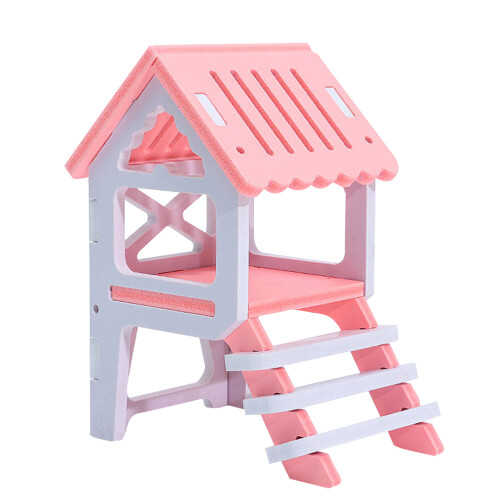 Casita De Bambú Para Hamster Con Y
