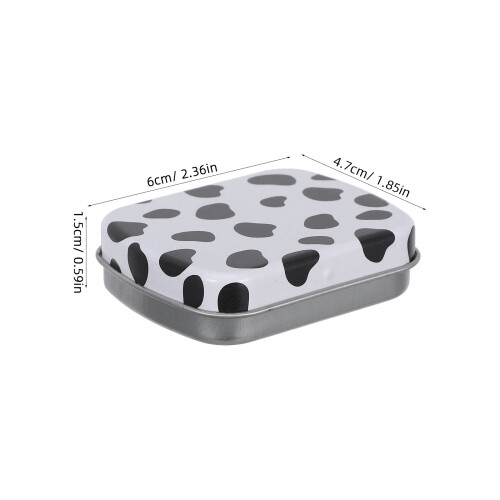 4Ud Caja Metálica Multiusos Para Dulces Vaca 2