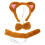 3Pz Cerchietti Arancioni Orecchie Set Cosplay 1