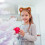 3Pz Cerchietti Arancioni Orecchie Set Cosplay 5
