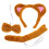 3Pz Cerchietti Arancioni Orecchie Set Cosplay 9