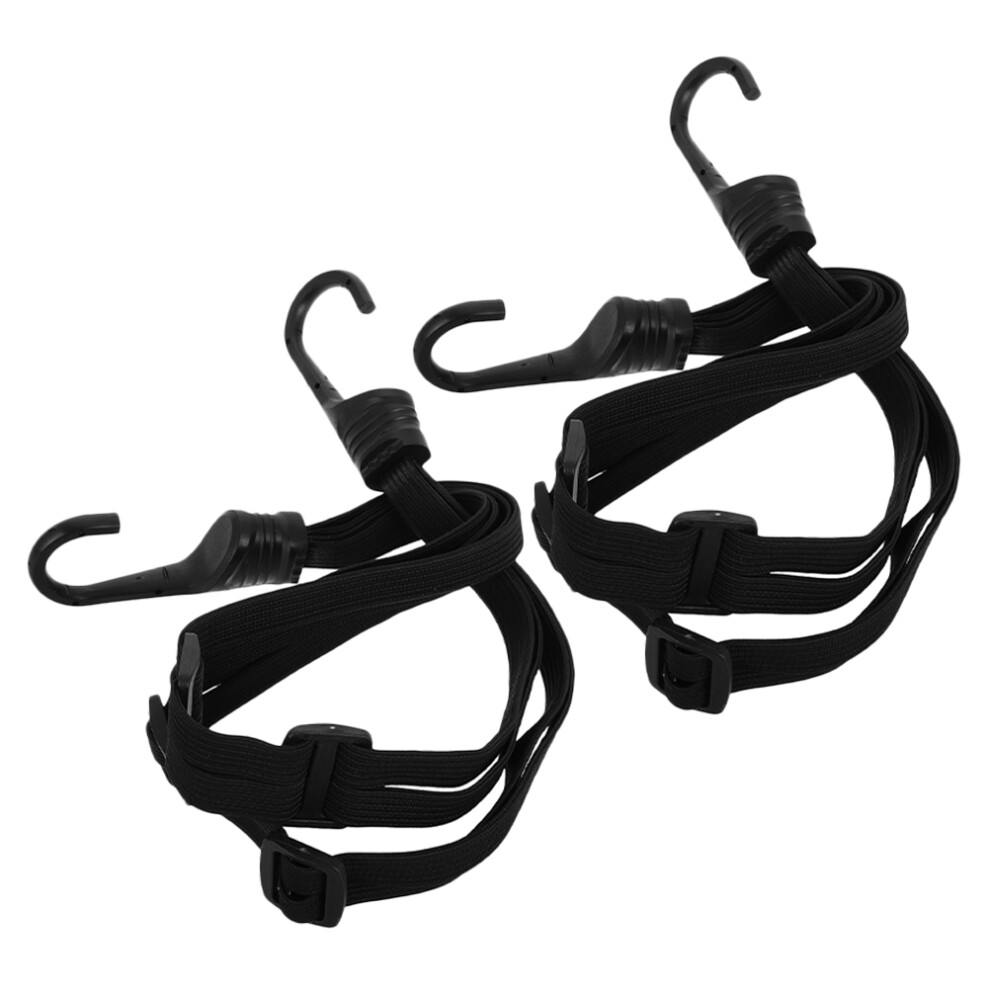2Pcs Universal Motorcycle Luggage Elastic Strap With Hooks 3362714589453