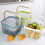 Multifunctional Metal Wire Hanging Kitchen Basket (Square  White) 2