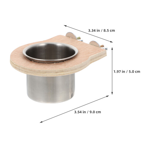 Vogelkäfig Futter- Und Wasserschale Mit Holzdesign 1