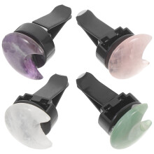4Pz Clip Profumatore Auto Cristallo Ferro Colorati Decorazione