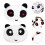 2Pièces Masques Faciaux Coton Bouche Motif Panda 3