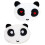 2Pièces Masques Faciaux Coton Bouche Motif Panda 4