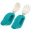 1Ensemble Couverts Bébé Silicone Vert Ensemble Fourchette ABS 9