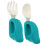 1Ensemble Couverts Bébé Silicone Vert Ensemble Fourchette ABS 5