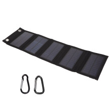 Carregador solar portátil, dobrável e à prova d'água, com tecnologia de silício monocristalino de 10W e 5V de alta taxa de conversão,
