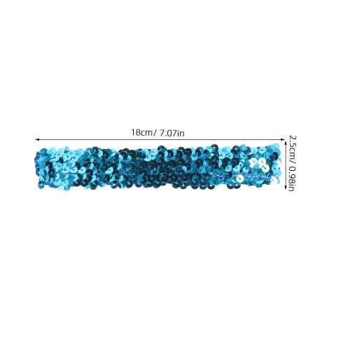 6Stk Glänzendes Stretch Haarband Bunt Elastisch Bühnentanz 1