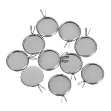 10Stk Runde Anhängertrays Silber DIY Geschenk Schmuck