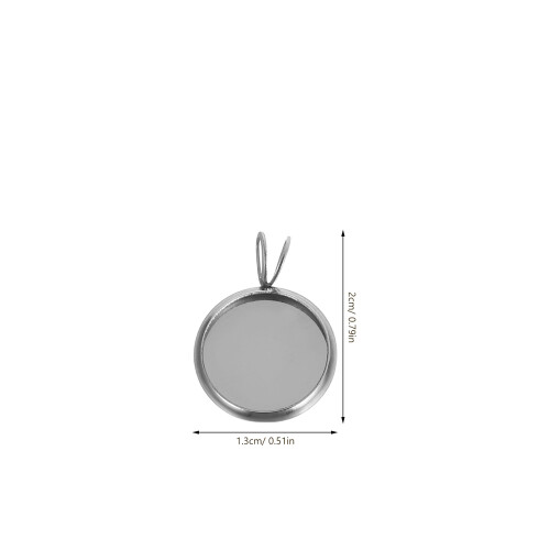 10Stk Runde Anhängertrays Silber DIY Geschenk Schmuck 2