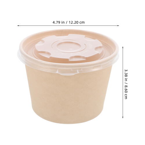 50Pcs Portable Brown Paper Take Out 1