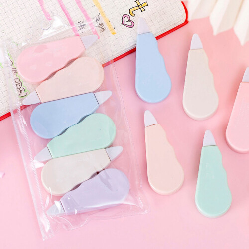 12Pièces Rubans Correcteurs Colorés Plastiques Pour Étudiants Portable 2