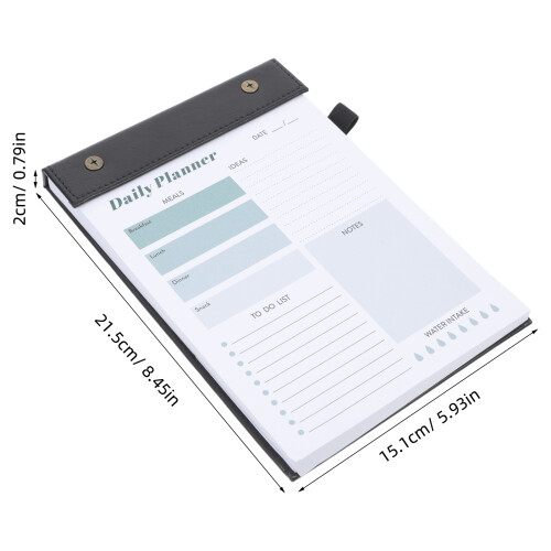 Notepad Lavoro Planner Organizer Nero Carta Antitrabocco 1