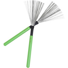 1Paire Balais Percussion Manche Bois Vert Pour Batteur